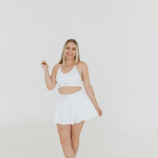 PURE WHITE SOLO STRAP BRA - UNLMTD Active + Lounge