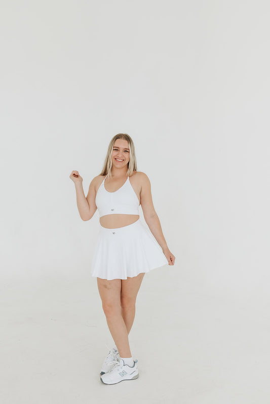 PURE WHITE SOLO STRAP BRA - UNLMTD Active + Lounge