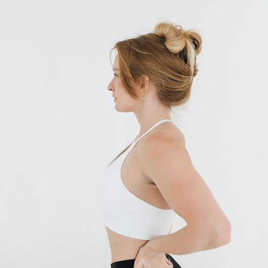 PURE WHITE SOLO STRAP BRA - UNLMTD Active + Lounge