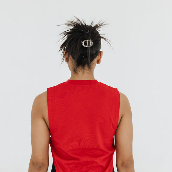 UNLMTD RUCHED CROP TEE (SCARLET RED) - UNLMTD Active + Lounge