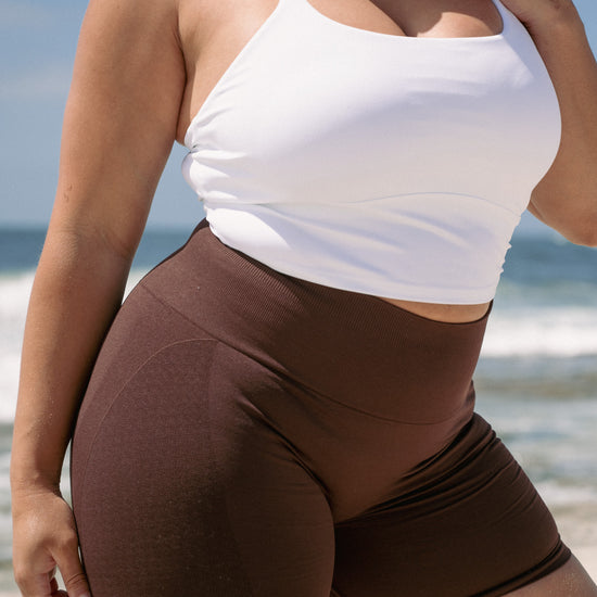 Goddess Contour Cross Back Crop Top (2 Colors) - UNLMTD Active + Lounge