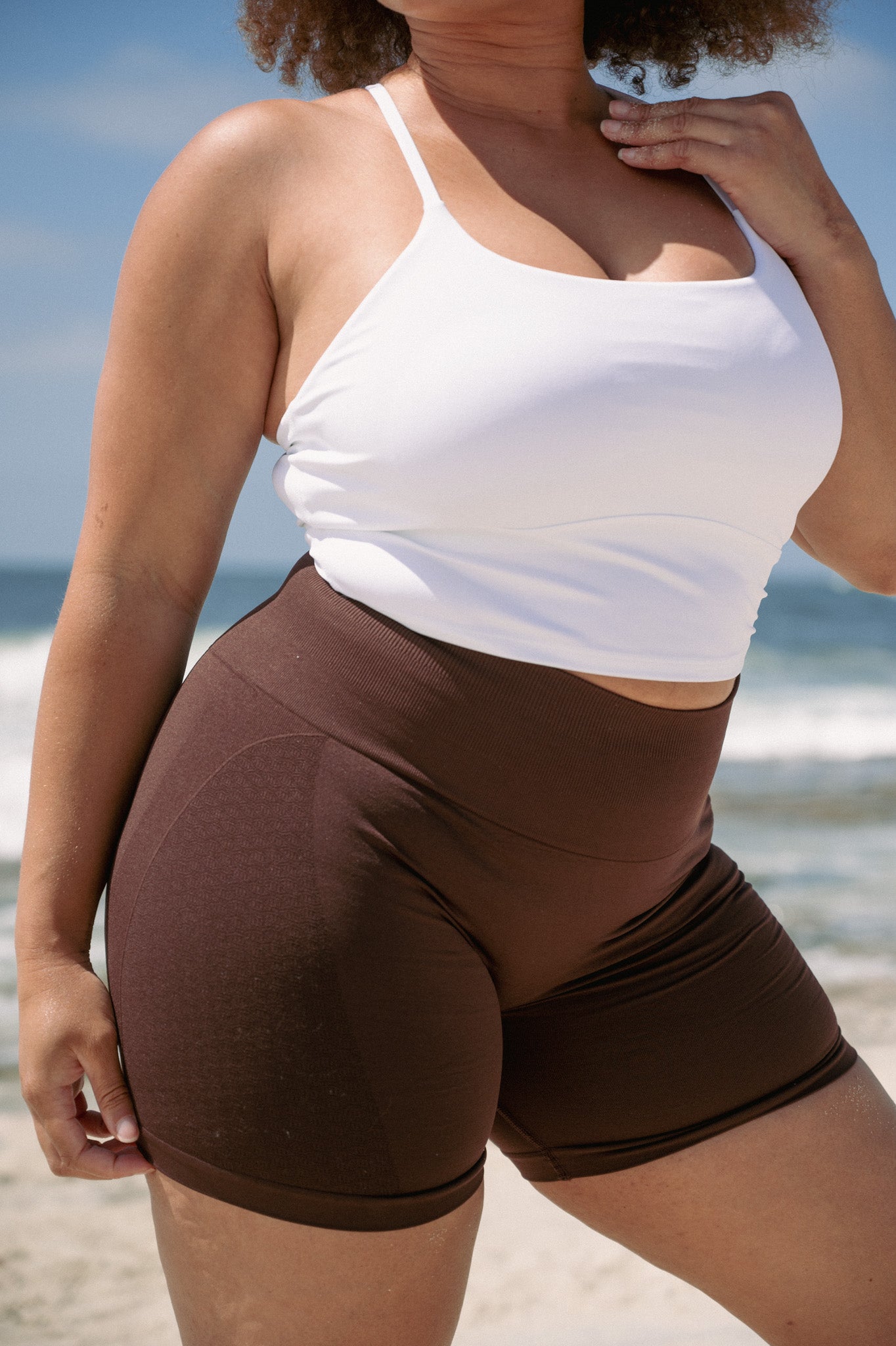 Goddess Contour Cross Back Crop Top (2 Colors) - UNLMTD Active + Lounge