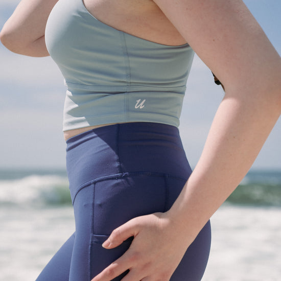 Goddess Contour Cross Back Crop Top (2 Colors) - UNLMTD Active + Lounge