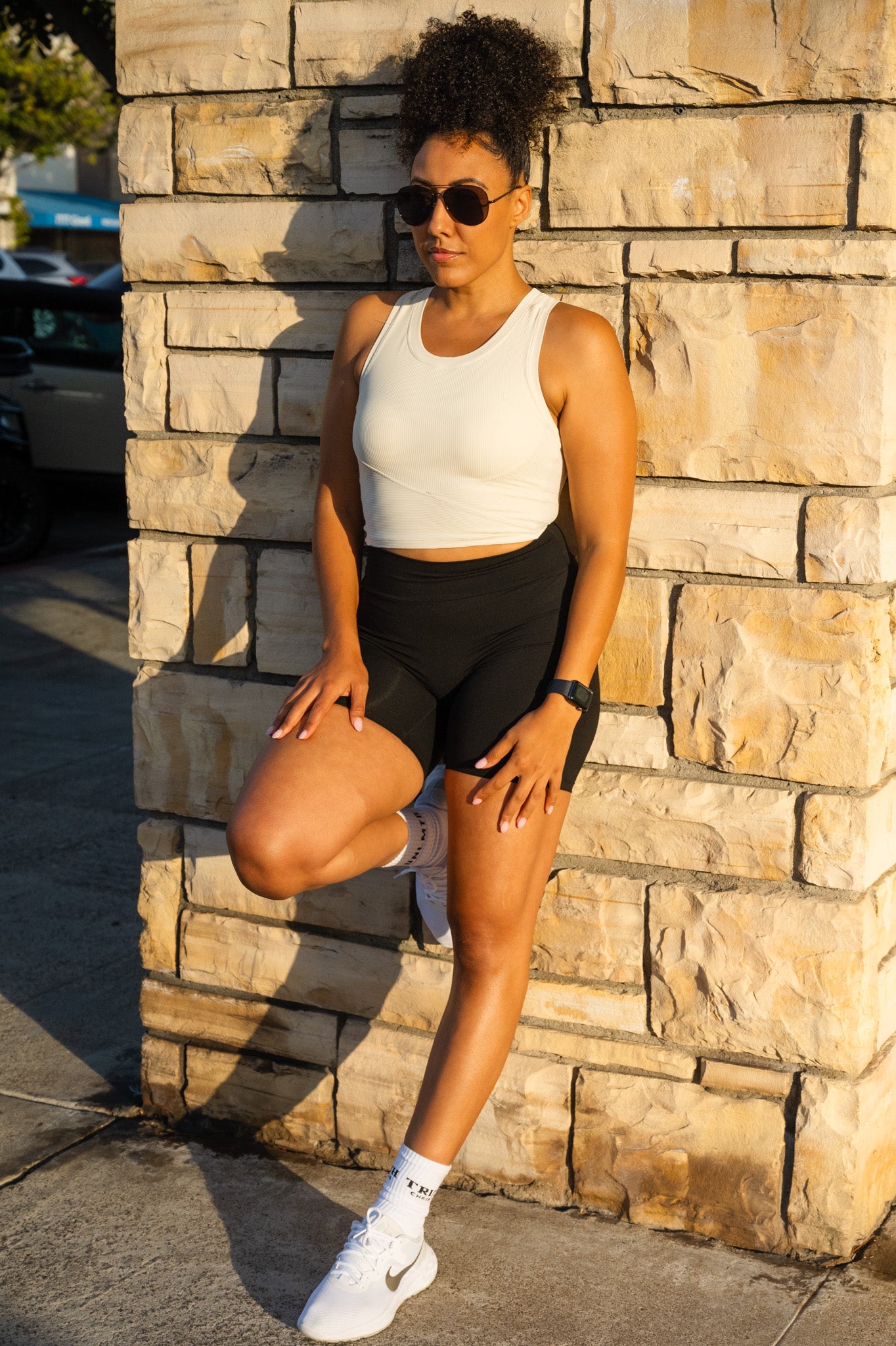 Favorite Sculpt Ribbed Crop Top (Ivory) - UNLMTD Active + Lounge