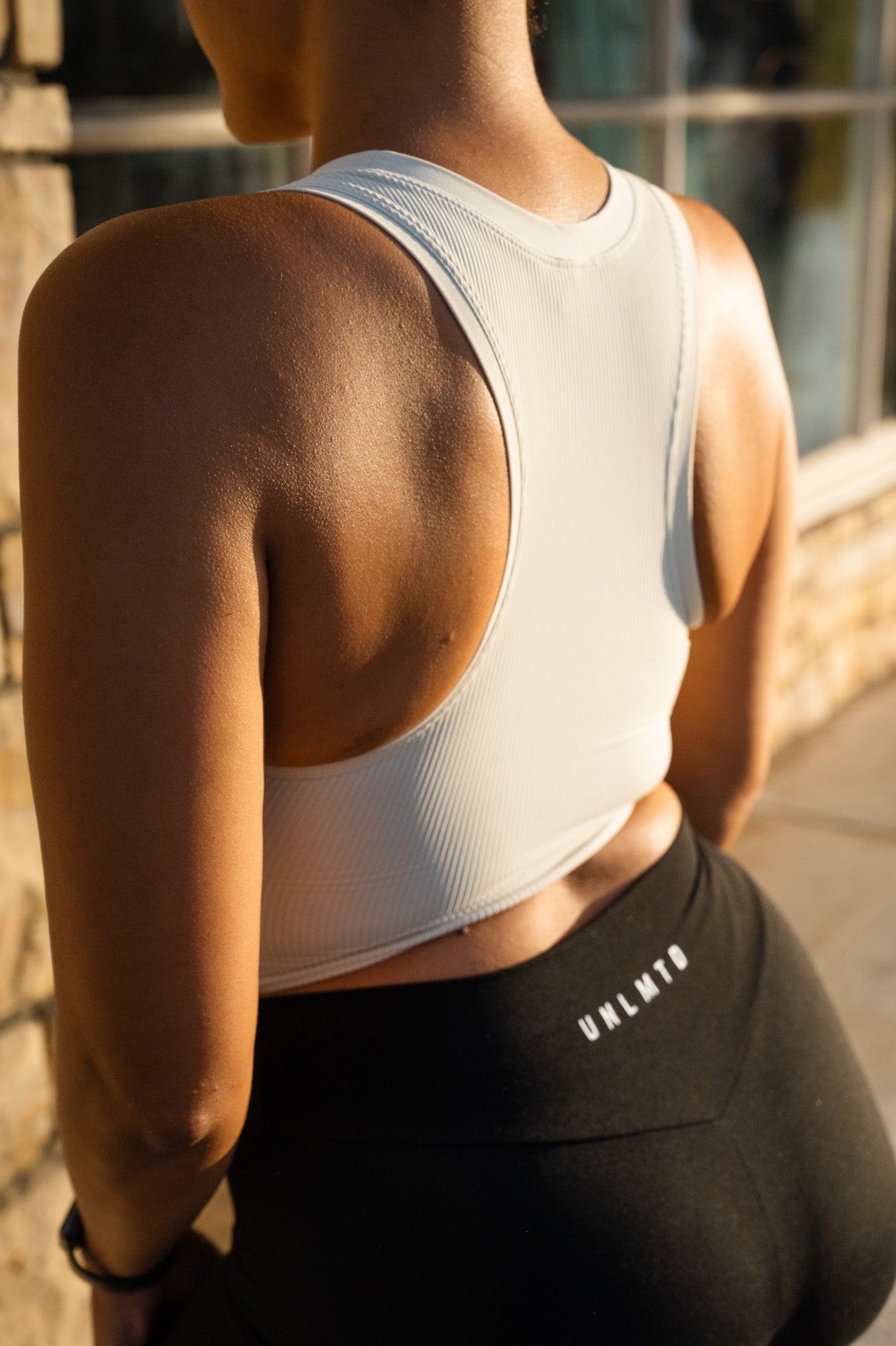 Favorite Sculpt Ribbed Crop Top (Ivory) - UNLMTD Active + Lounge