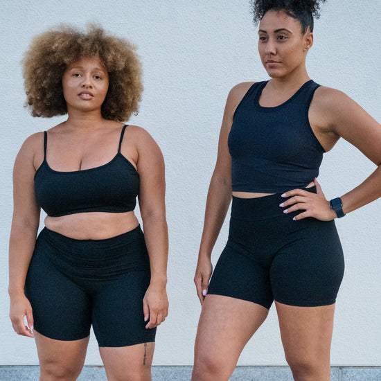 Favorite Sculpt Ribbed Crop Top (Black) - UNLMTD Active + Lounge